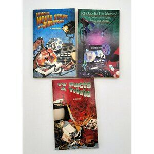Vintage Movie TV Trivia Book Lot of 3 Hollywood Film Stars Directors Facts 90s